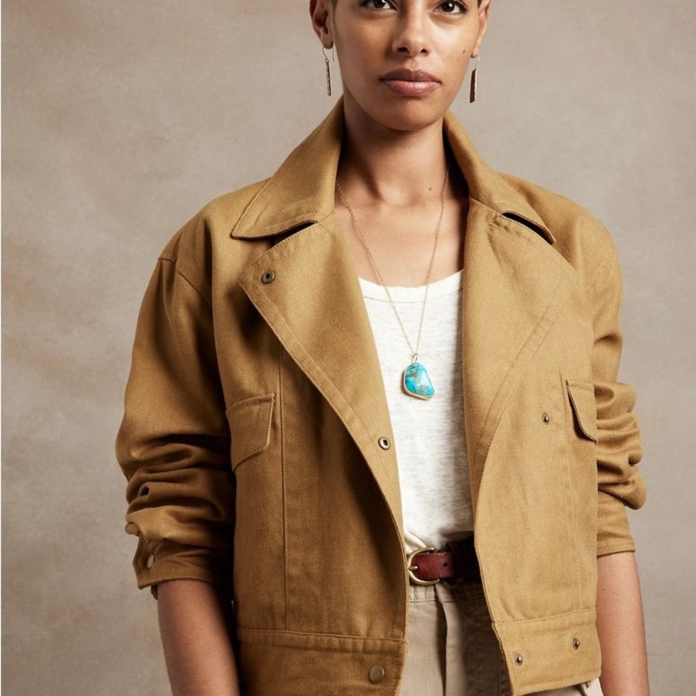 Banana Republic Amelia Flight Jacket - caramel apple camel